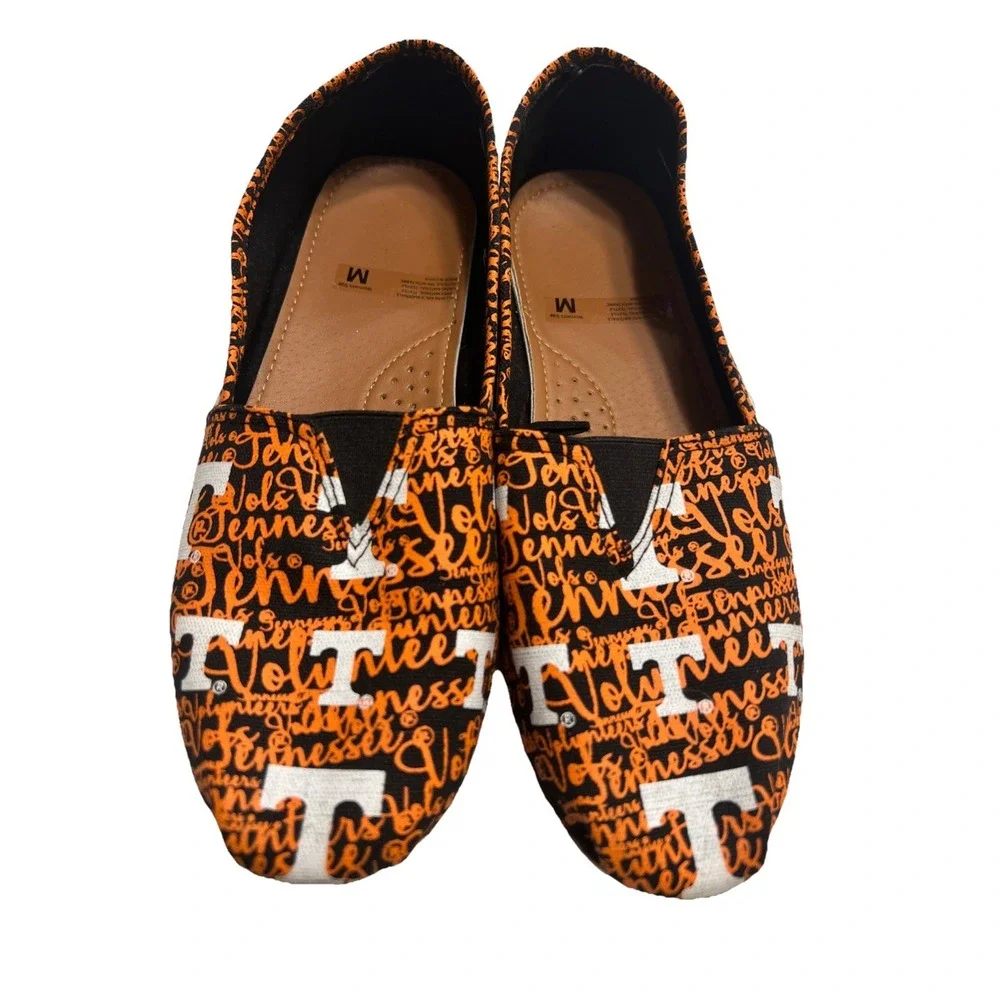 Tennessee‎ Volunteers Women's Slip On Canvas Shoes Orange White Vols Size M 7-8